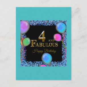 4th Birthday Postcard