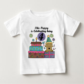 4th Birthday Puppy T-shirts and Gifts