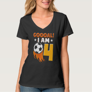 4th Birthday Soccer Themed Birthday Party 4 Years T-Shirt