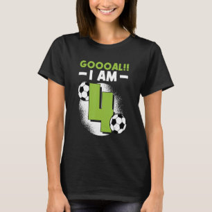 4th Birthday Soccer Themed Birthday Party 4 Years T-Shirt