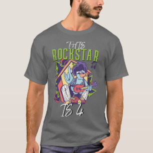 4th Birthday The Birthday Boys Rockstar Guitar T-Shirt