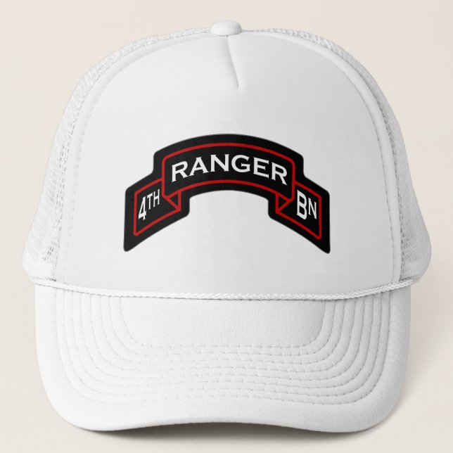 4th Bn, 75th Ranger Regiment - Airborne scroll Trucker Hat (Front)
