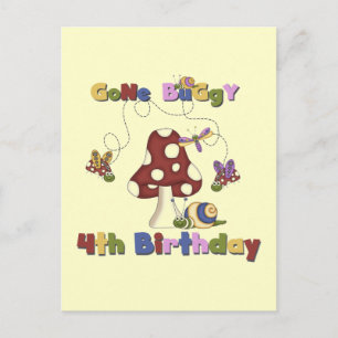4th Bug Birthday Tshirts and Gifts Postcard