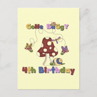4th Bug Birthday Tshirts and Gifts Postcard