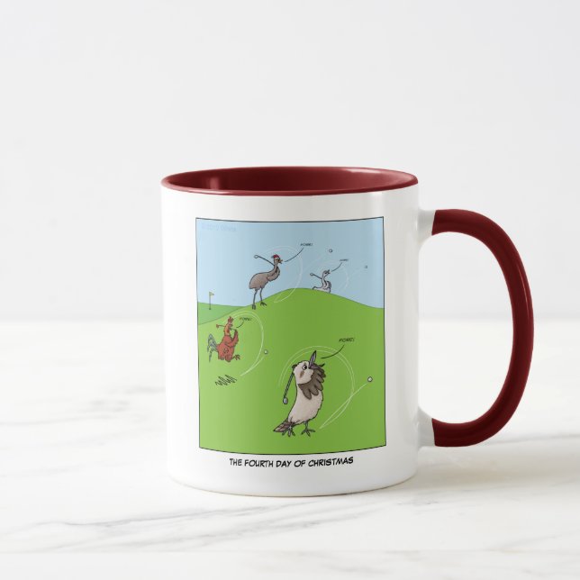 4th Day of Christmas (Four Calling Birds) Mug (Right)