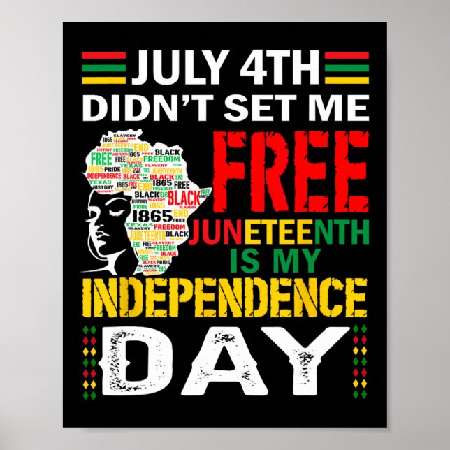 4th Didn't Set Me Free Juneteenth  Poster (Front)