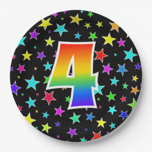 4th Event: Bold, Fun, Colourful Rainbow 4 Paper Plate