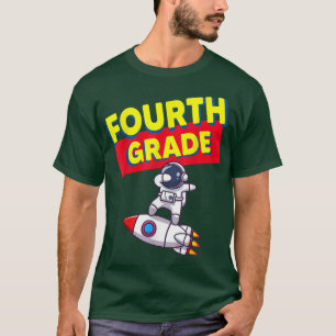 4th Fourth Grade Dabbing Astronaut Rocket Back To T-Shirt