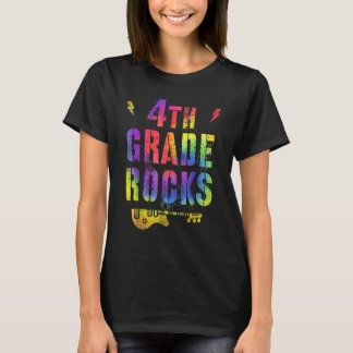 4th Fourth Grade Rocks Tie Dye Back To School Teac T-Shirt