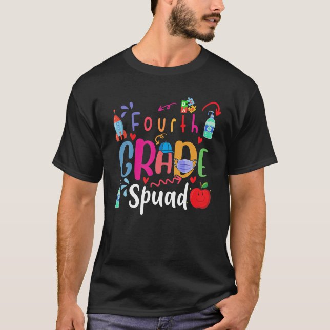 4Th Fourth Grade Squad First Day Of School T-Shirt (Front)