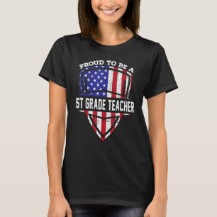 4th Fourth Of July Best 1st First Grade Teacher Us T-Shirt