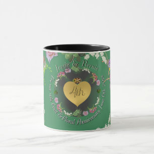 4th Fruit & Floral Anniversary Mug