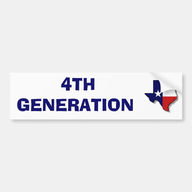 4TH GENERATION BUMPER STICKER (Front)