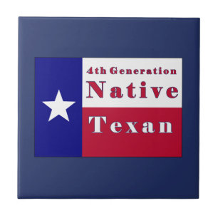 4th Generation Native Texan Flag Tile