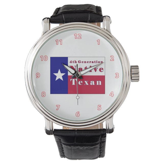 4th Generation Native Texan Flag Watch (Front)