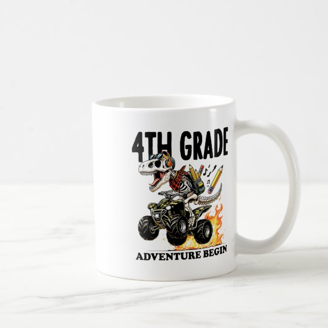 4th Grade Adventure Begin Back To School Boys T-re Coffee Mug (Right)