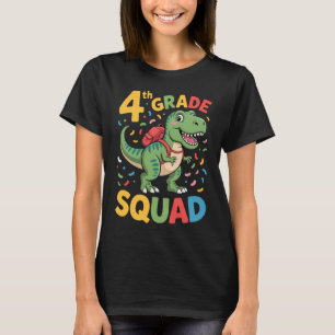4th Grade Back To School Cute Dinosaur T-Shirt