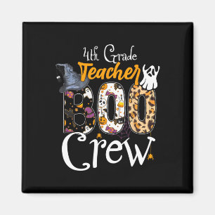 4th Grade Boo Crew Witch Hat Fall Halloween Costum Magnet