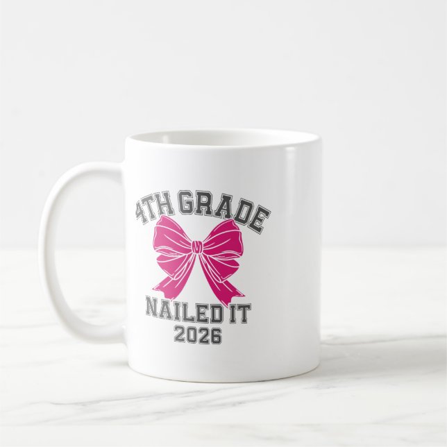 4th Grade Bow 2026 Fourth Grade Graduation _1  Coffee Mug (Left)