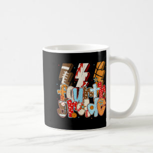 4th Grade Boys Lightning Bolt Football Baseball Ba Coffee Mug