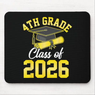 4th Grade Cl Of 2026 Graduation School Graduate  Mouse Pad