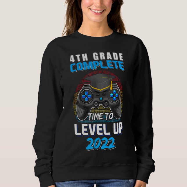 4th Grade Complete 2022 Video Game  Graduation Boy Sweatshirt (Front)