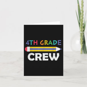 4th Grade Crew Cute Back To School  Card