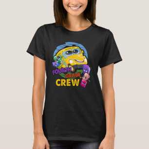 4th Grade Crew Kid Teacher School Bus Crayon 4th G T-Shirt