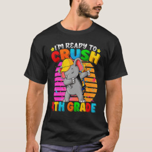 4th Grade Dabbing Elephant Back To School Backpack T-Shirt