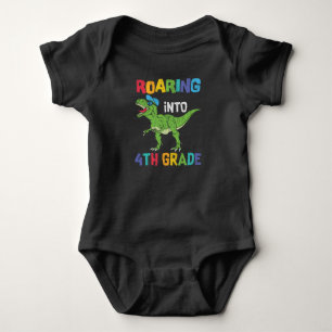 4th Grade Dinosaur First Day School Student Gift Baby Bodysuit