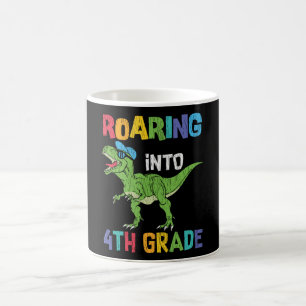 4th Grade Dinosaur First Day School Student Gift Coffee Mug