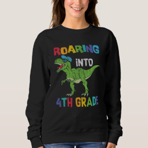 4th Grade Dinosaur First Day School Student Gift Sweatshirt