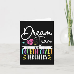 4th Grade Dream-team Aka Fourth Grade Teacher Back Card
