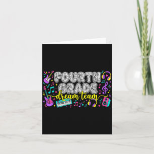 4th Grade Dream Team Fourth Grade Music Teacher Card