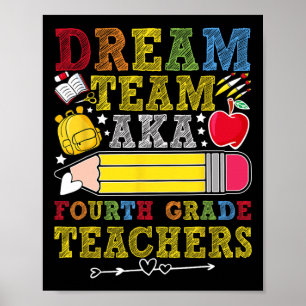 4th Grade Dream Team Teachers Fourth Grade Teacher Poster