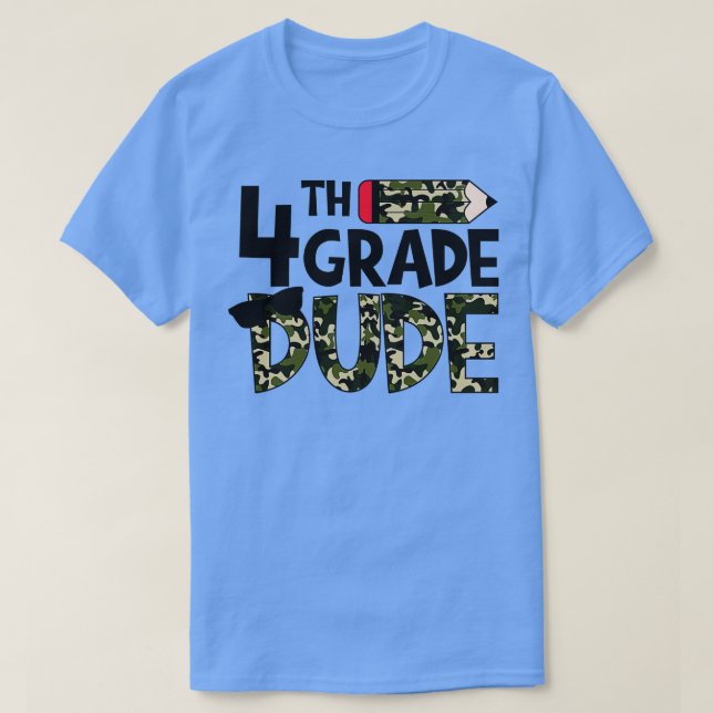 4th grade dude school T-Shirt (Design Front)