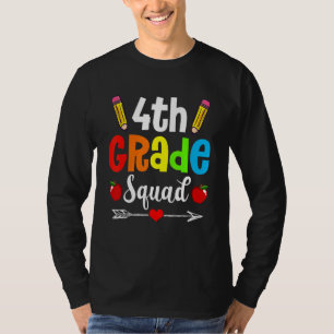 4th Grade Girls Boys Fourth Grade Squad Teacher St T-Shirt