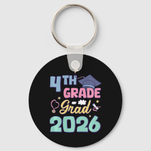 4th Grade Graduation 2026 Proud Grad Graduate Kids Key Ring