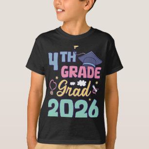 4th Grade Graduation 2026 Proud Grad Graduate Kids T-Shirt