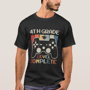 4Th Grade Level Complete Game Controller Last Day T-Shirt