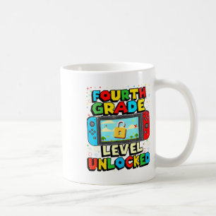 4th Grade Level Unlocked Funny Gamer Boys Back To  Coffee Mug