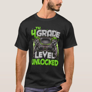 4th Grade Level Unlocked Game On 4th Grade Back To T-Shirt