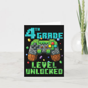4th Grade Level Unlocked Gamer Controller Back To  Card