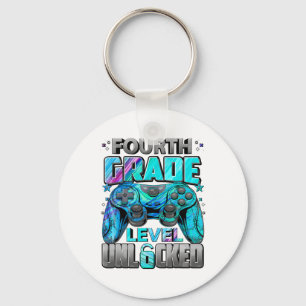 4th Grade Level Unlocked Gaming Gamer Boys Back To Key Ring