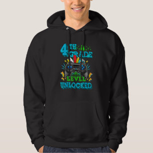 4th Grade Level Unlocked Video Game Back To School Hoodie