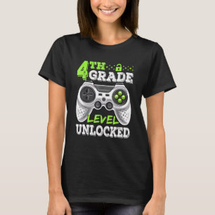 4th Grade Level Unlocked Video Game Back To School T-Shirt