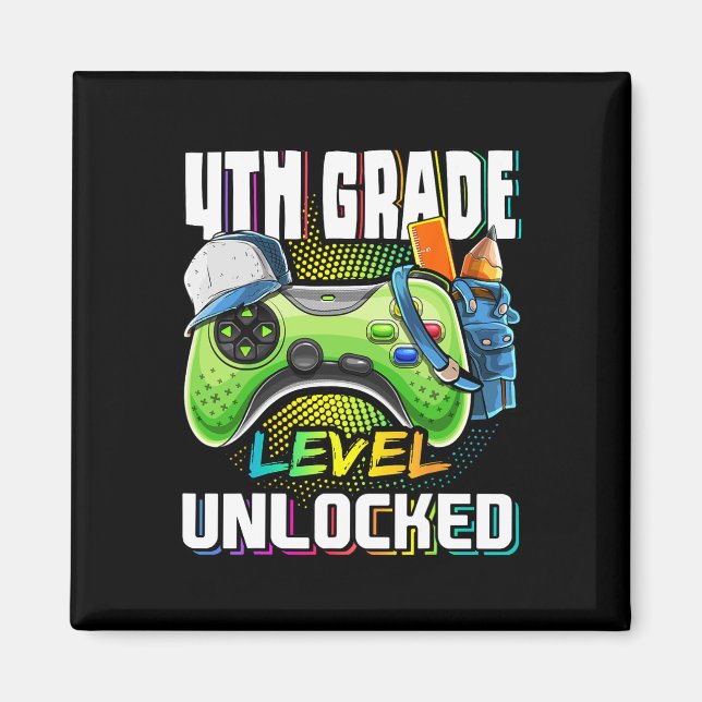 4th Grade Level Unlocked Video Game Ck To School B Magnet (Front)