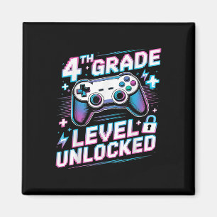 4th Grade Level Unlocked Video Game First Day Boy  Magnet