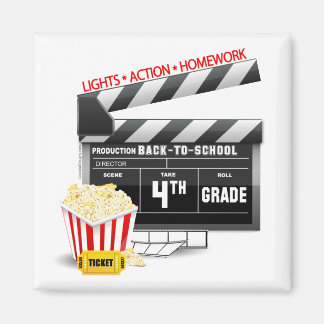 4th Grade Movie Clapboard Magnet