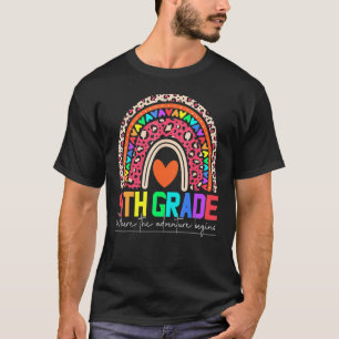 4th Grade Rainbow Leopard Teacher Team Fourth Grad T-Shirt